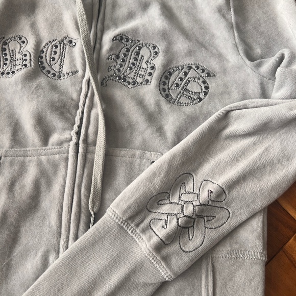 BCBGMaxAzria Velour Tracksuit Light Gray S - Picture 5 of 15